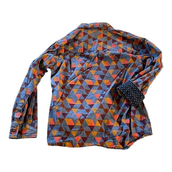 NEXT brand boys button up shirt size 4-5 geometric - Picture 5 of 8
